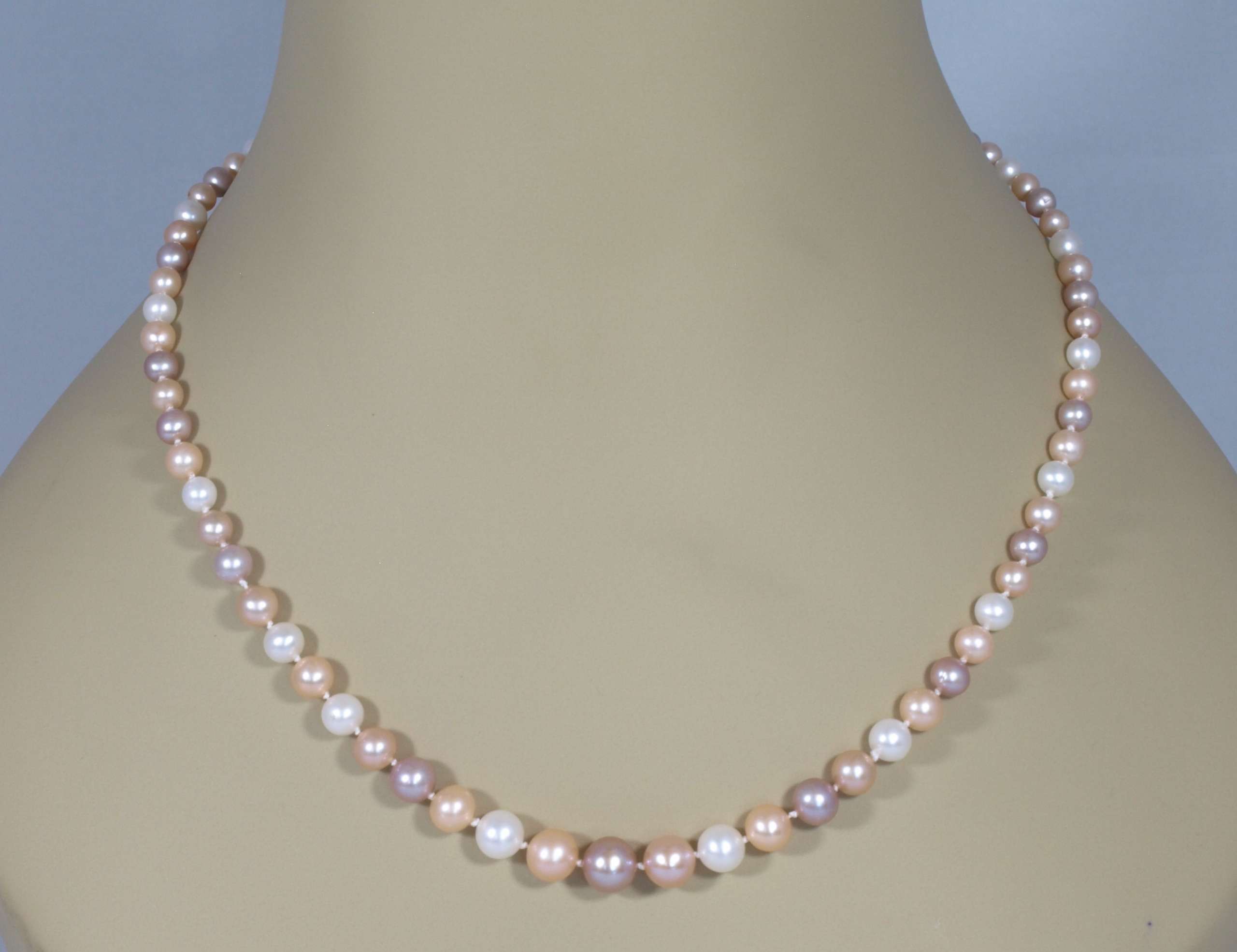 Multi pastel colour pearl necklace - The Kentish Lass Jewellery